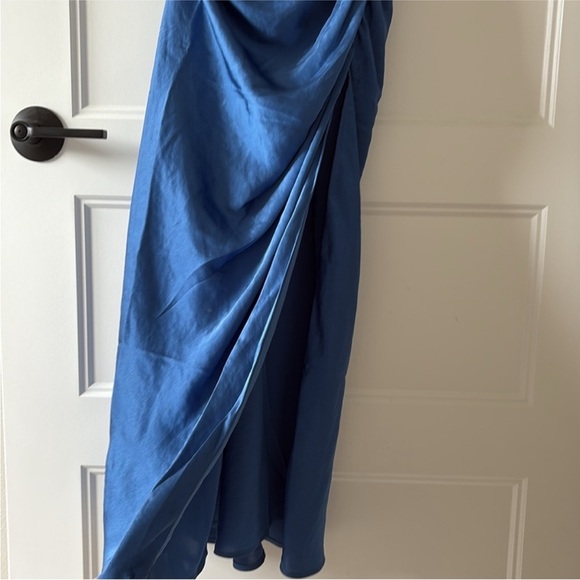 Abercrombie & Fitch Size XS Blue Cowl Neck Draped Mini Dress New With Tags. - Picture 8 of 15